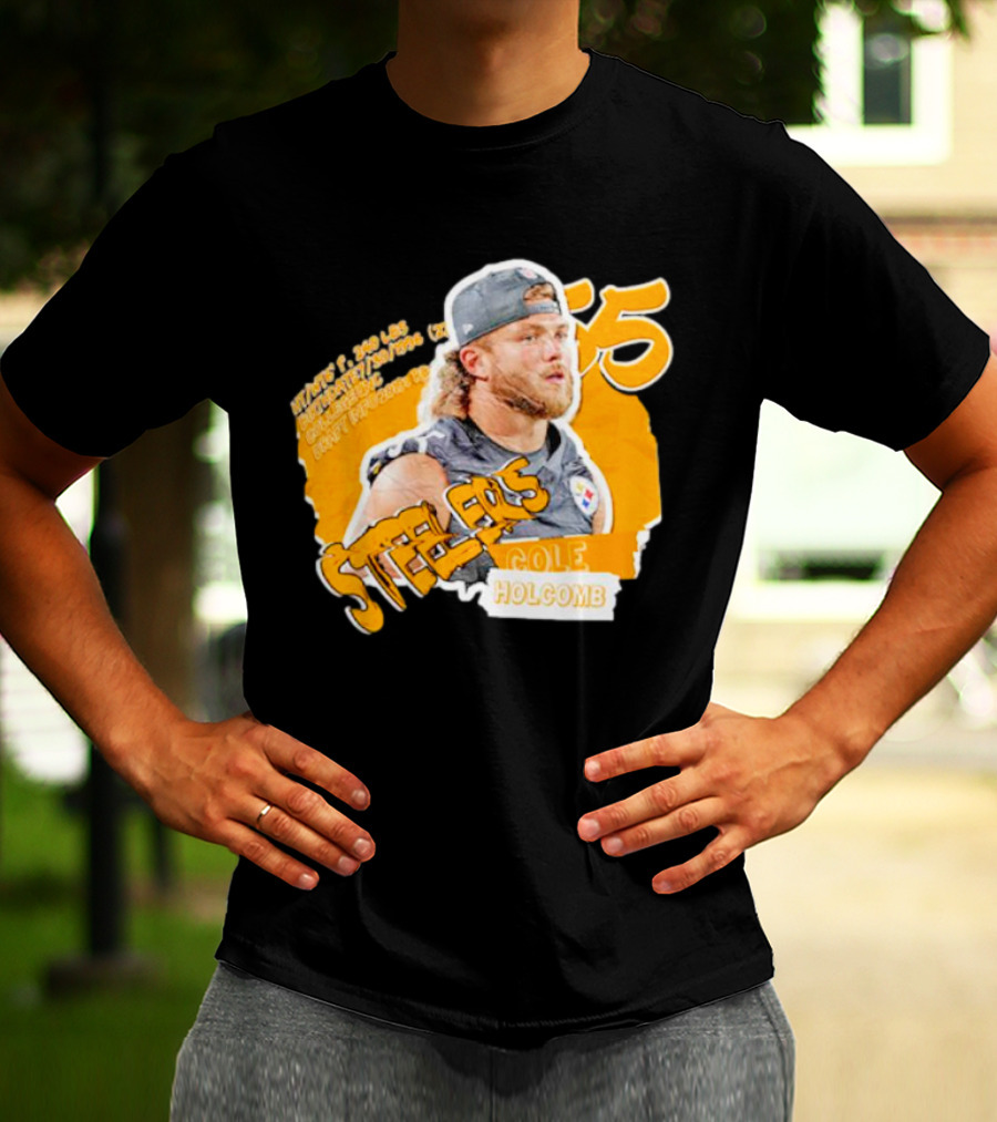 Steelers Football Cole Holcomb 55 Weight 240 Lbs Height 6'1 T-Shirt