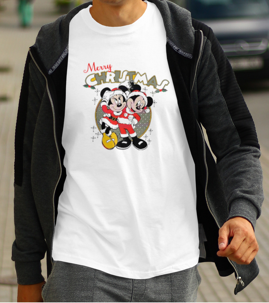 Merry Christmas Mickey And Minnie Disneyland Holiday Magic T-Shirt