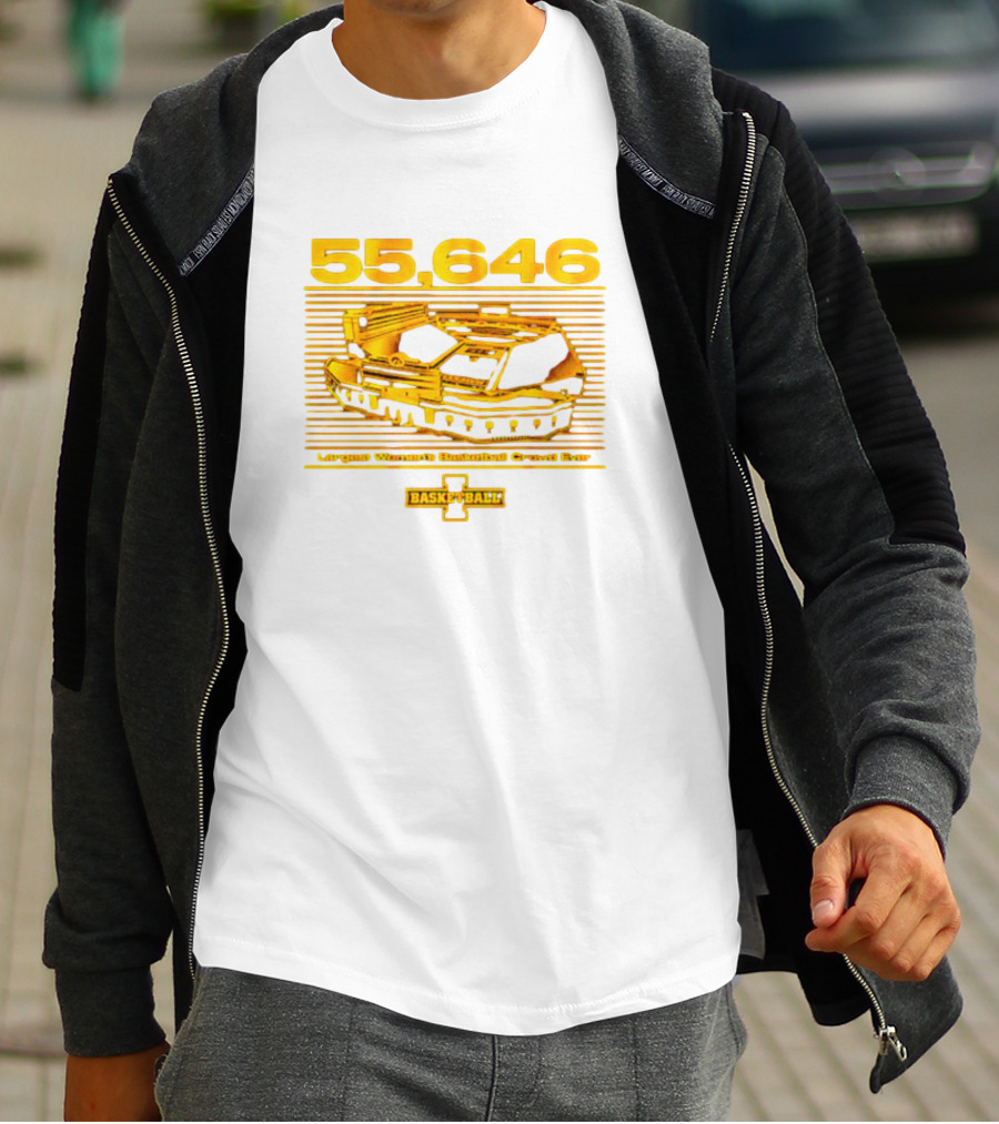 55,646 Largest Women's Basketball Crowd Ever Iowa Basketball Kinnick T-Shirt