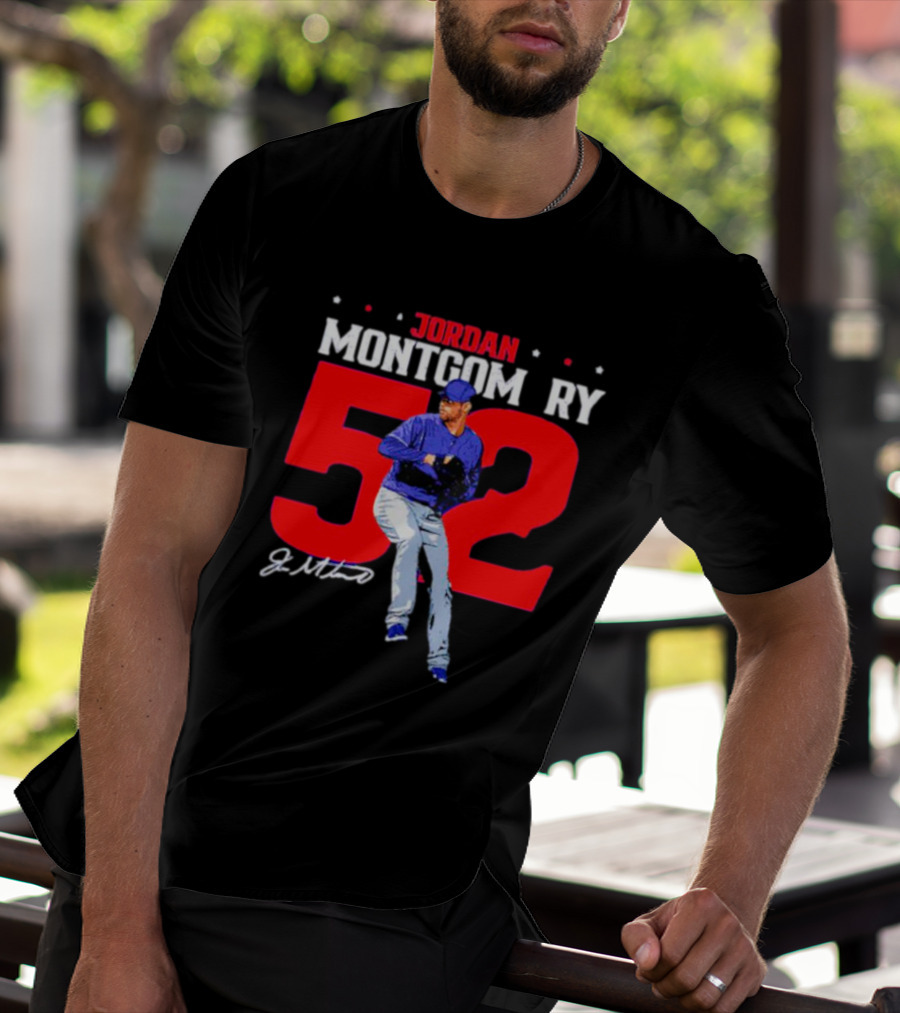 Jordan Montgomery 52 Texas Rangers Signature Pitcher T-Shirt