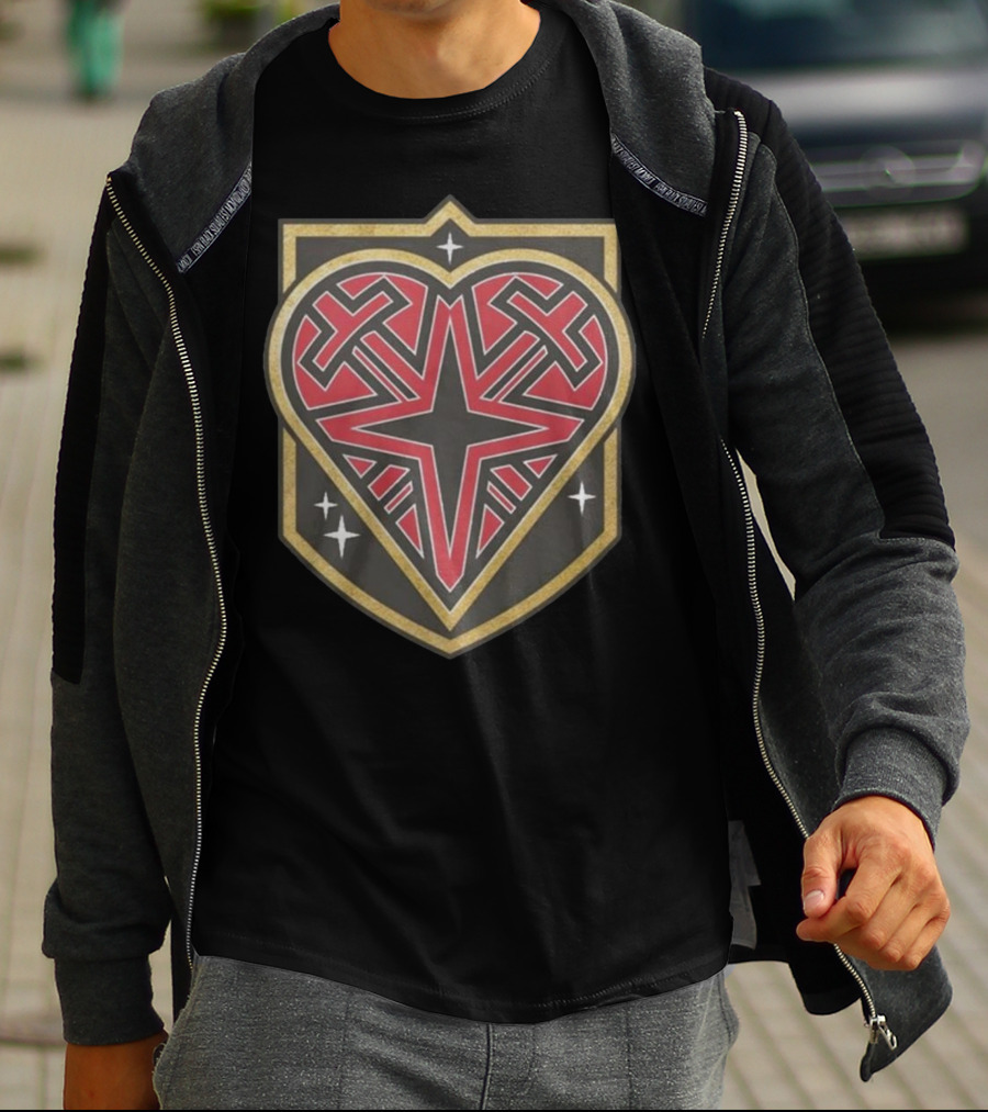 Vegas Golden Knights Texas Heart Star T-Shirt