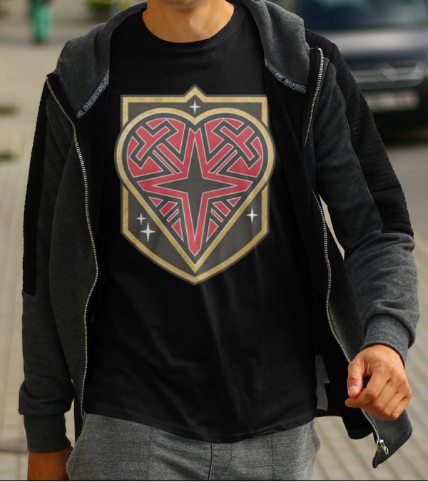 Vegas Golden Knights Texas Heart Star T-Shirt