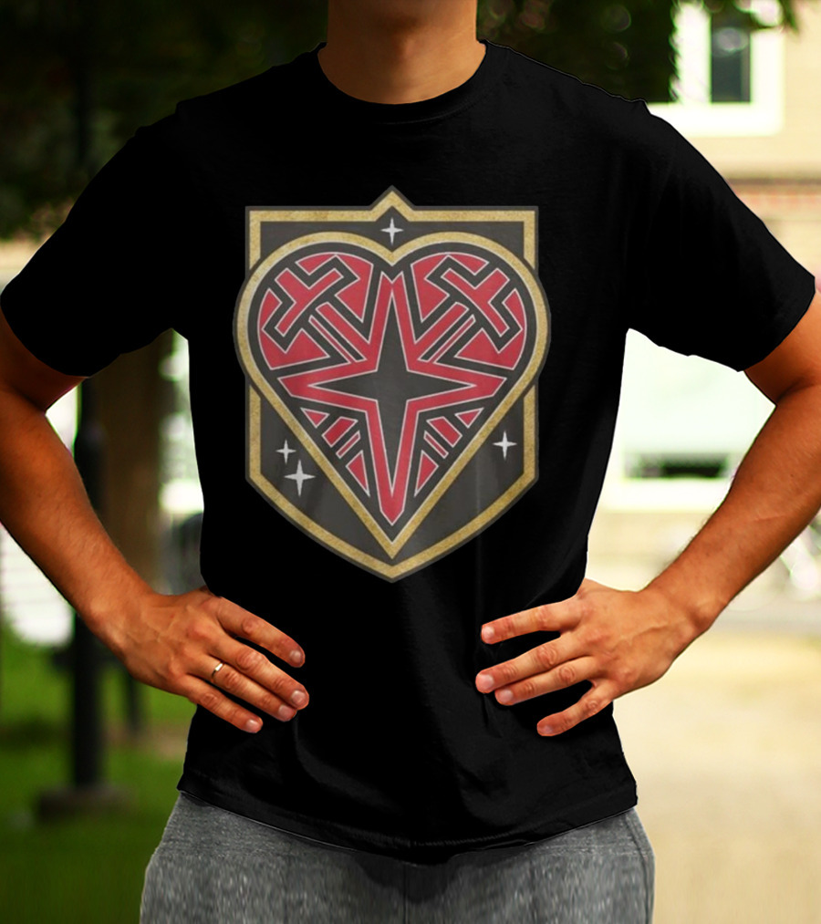 Vegas Golden Knights Texas Heart Star T-Shirt