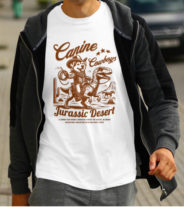 Canine Cowboys Jurassic Desert Adventure With Wild West Spirit T-Shirt