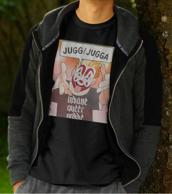 Jugg Jugga Insane Queer Posse Cartoon Character Clown Face T-Shirt