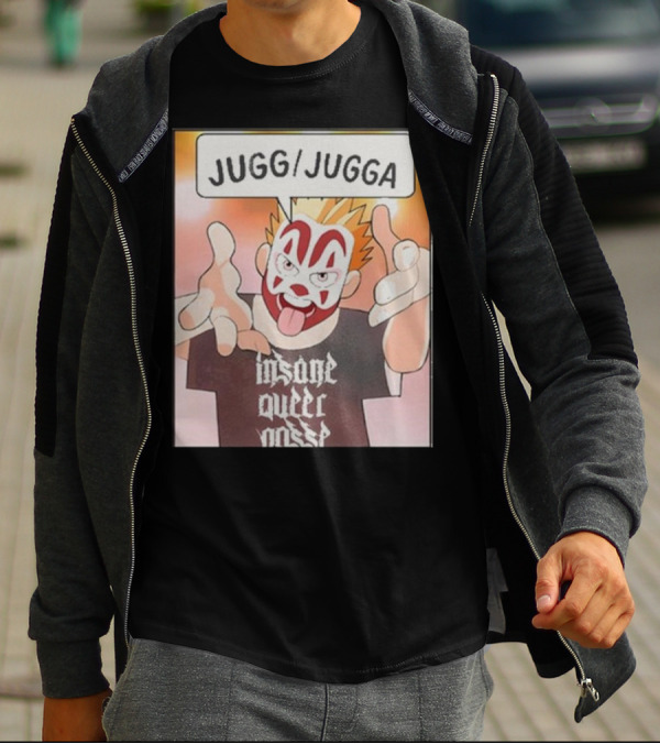 Jugg Jugga Insane Queer Posse Cartoon Character Clown Face T-Shirt