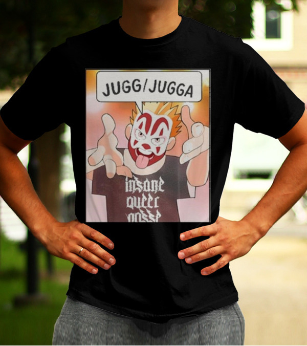 Jugg Jugga Insane Queer Posse Cartoon Character Clown Face T-Shirt