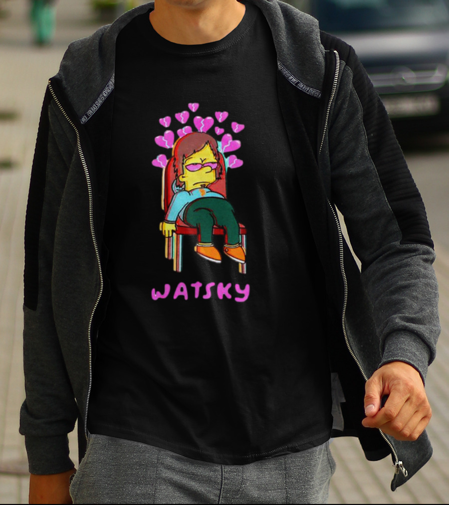 Simpson Watsky Bartsky Cartoon Character With Heart Symbols T-Shirt