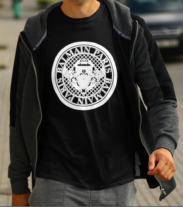 Balmain Paris Crest Emblem Coin T-Shirt