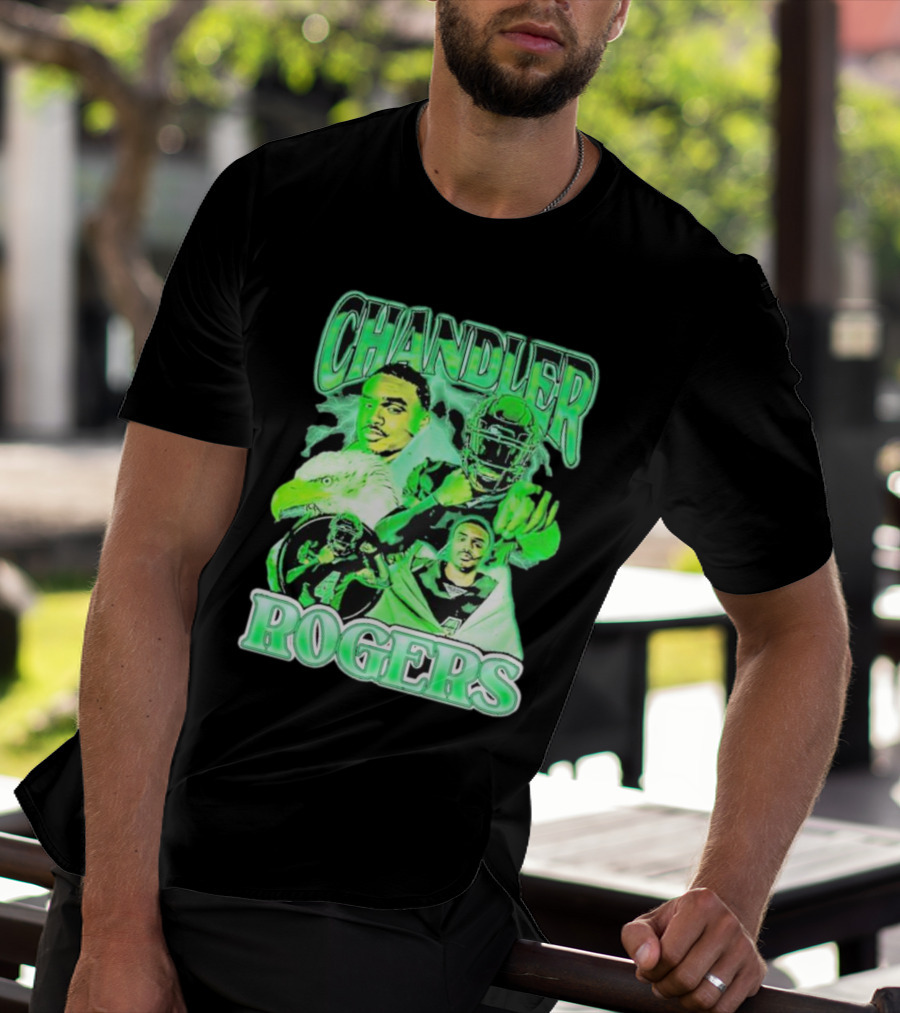 Chandler Rogers Vintage Lightweight Football Eagle Green T-Shirt