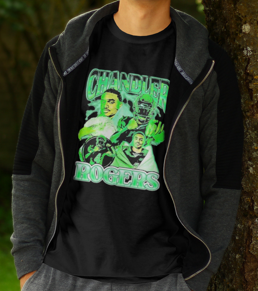 Chandler Rogers Vintage Lightweight Football Eagle Green T-Shirt
