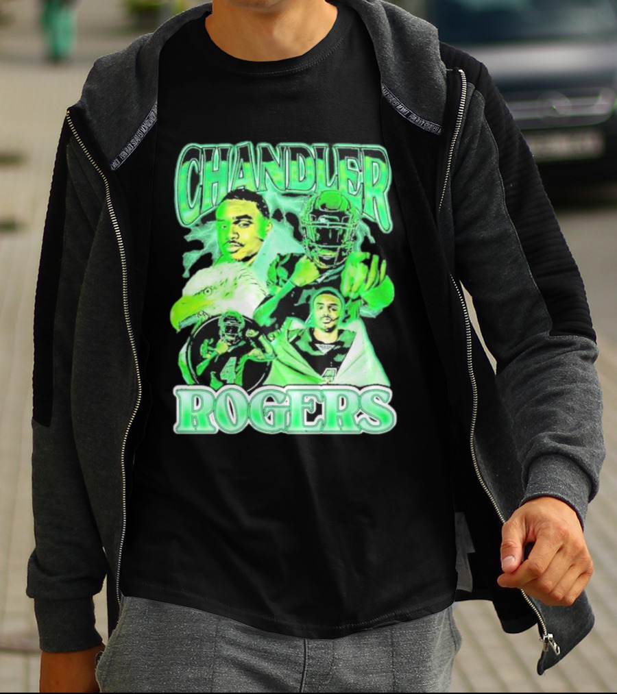 Chandler Rogers Vintage Lightweight Football Eagle Green T-Shirt