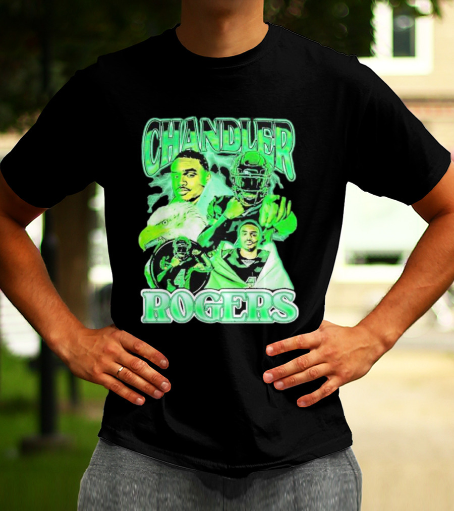 Chandler Rogers Vintage Lightweight Football Eagle Green T-Shirt