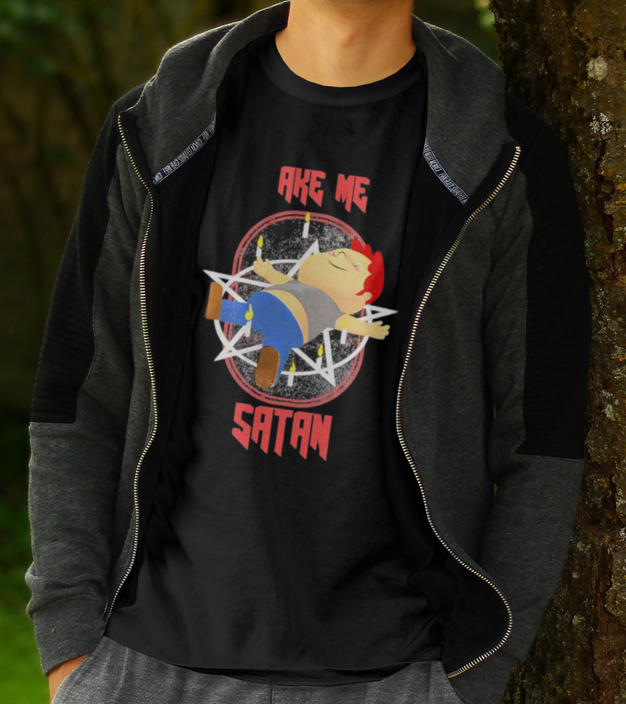 Ake Me Satan Kid Lying On Pentagram With Candles T-Shirt
