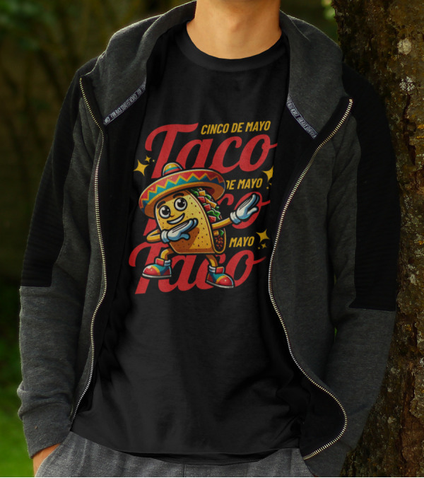Cinco De Mayo Taco Fest With Sombrero And Stars T-Shirt