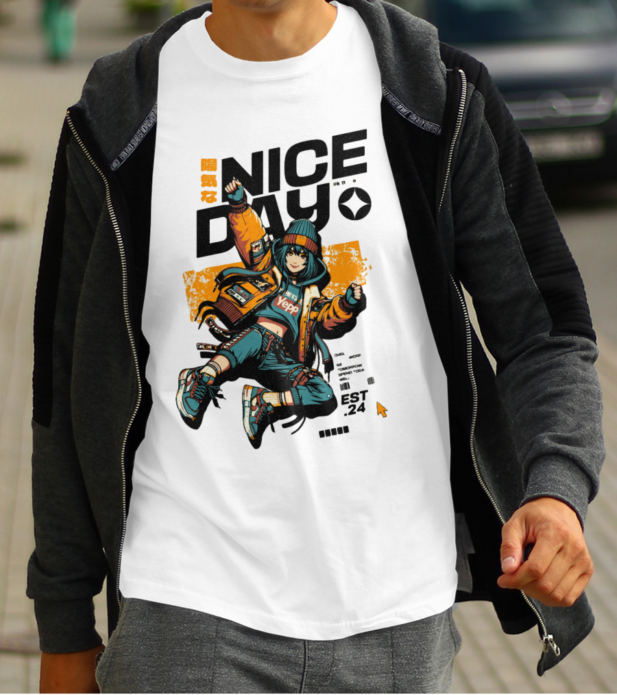 Nice Day Yepp Est 24 Vintage Urban T-Shirt