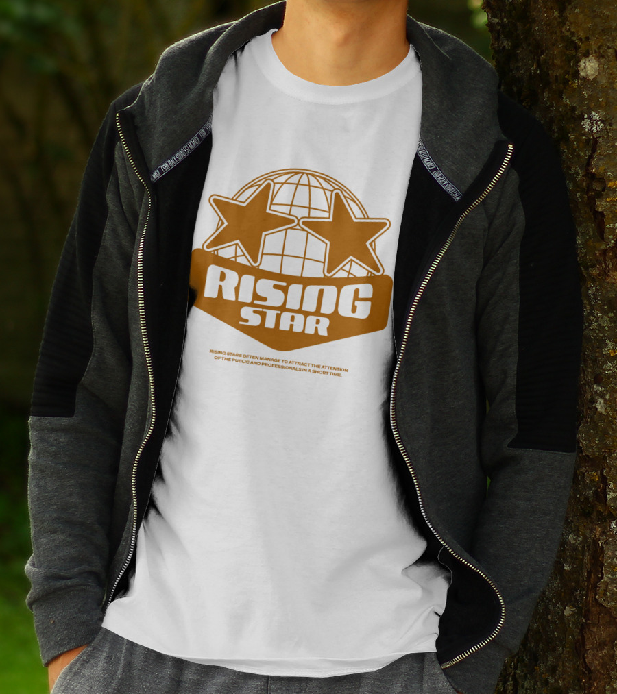 Supalonely Rising Star Two Stars Globe T-Shirt