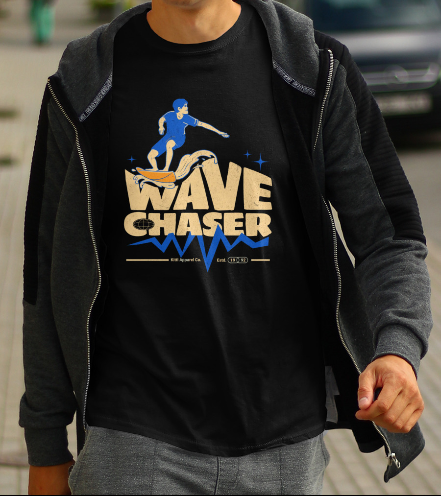 Wave Chaser Kittl Apparel Co. Estd. 1992 T-Shirt