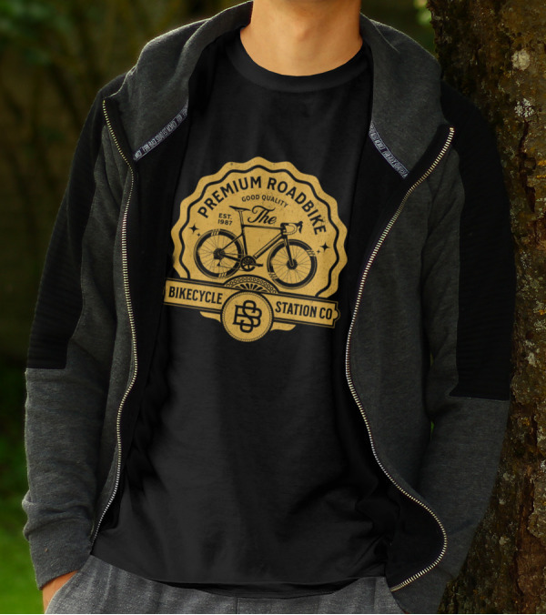Premium Roadbike Good Quality Bikecycle Station Co. Est. 1987 T-Shirt