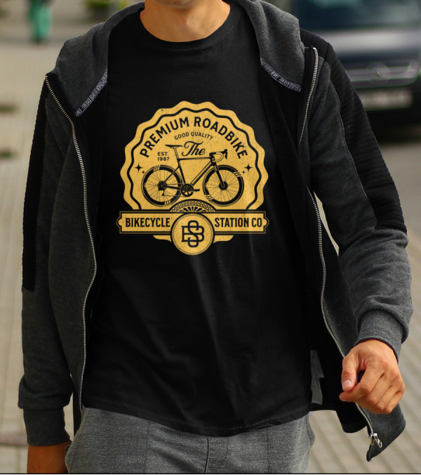 Premium Roadbike Good Quality Bikecycle Station Co. Est. 1987 T-Shirt