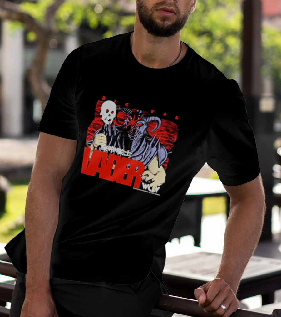 Big Van Vader WCW Skull Mask Japanese Text T-Shirt