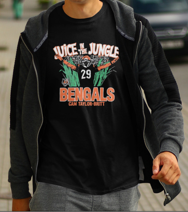 Juice In The Jungle Bengals Cam Taylor-Britt 29 T-Shirt