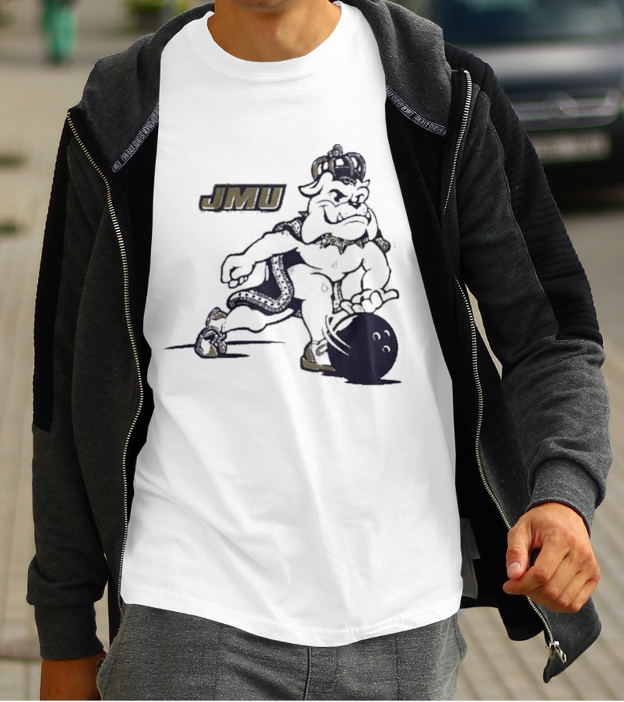 JMU Dukes Football Bowling Mascot T-Shirt