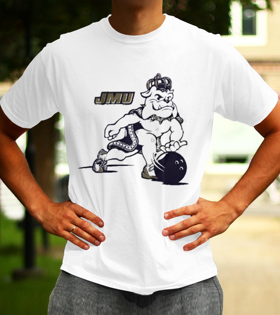 JMU Dukes Football Bowling Mascot T-Shirt