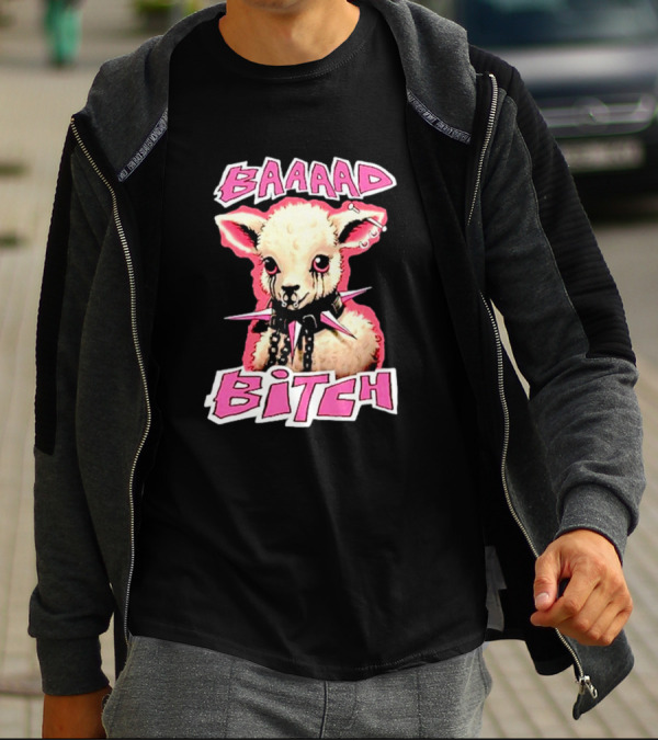 BAAAAD Bitch Sheep With Punk Rock T-Shirt