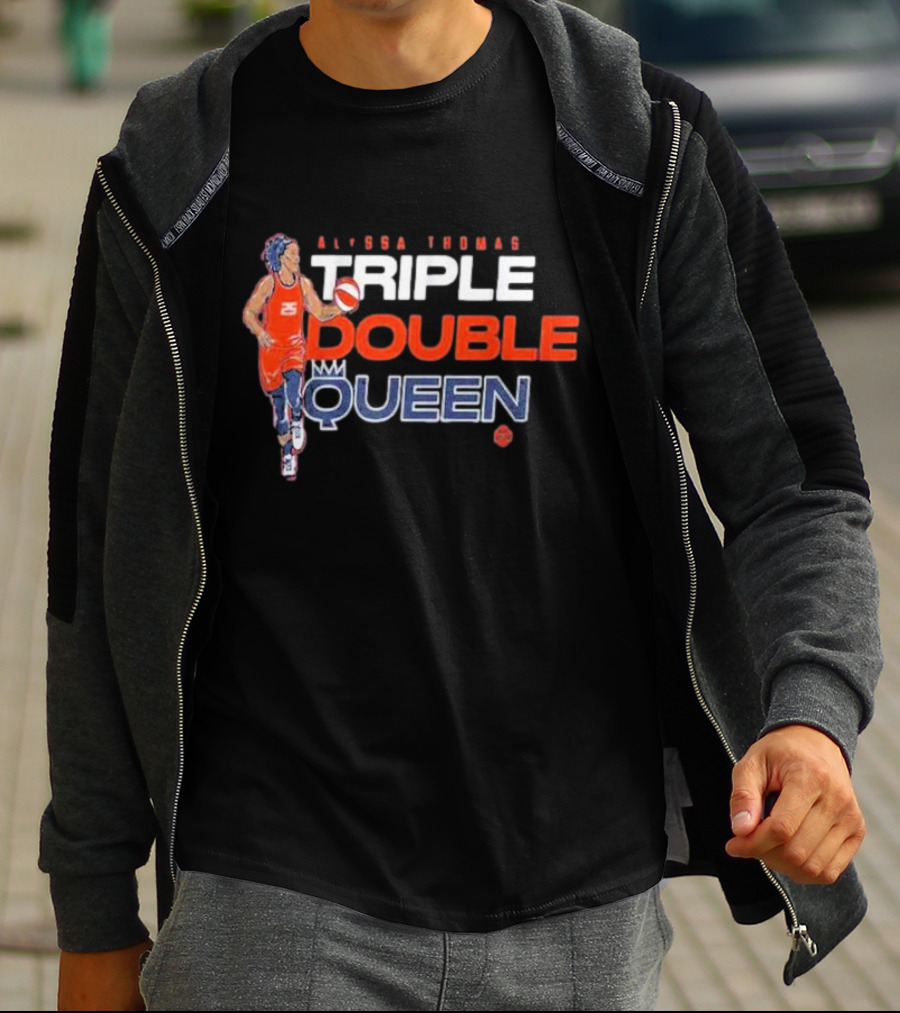 Alyssa Thomas Basketball Triple Double Queen T-Shirt