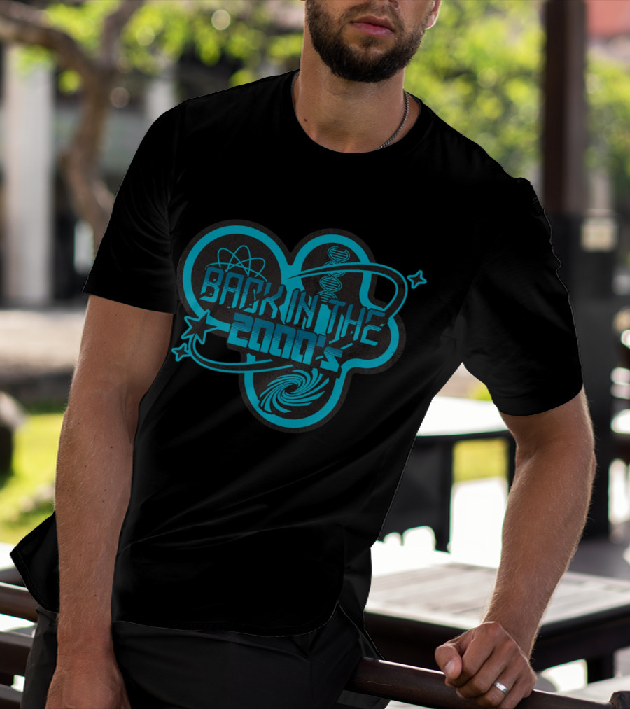Back In The 2000's Retro DNA Atom Stars Swirl Science T-Shirt