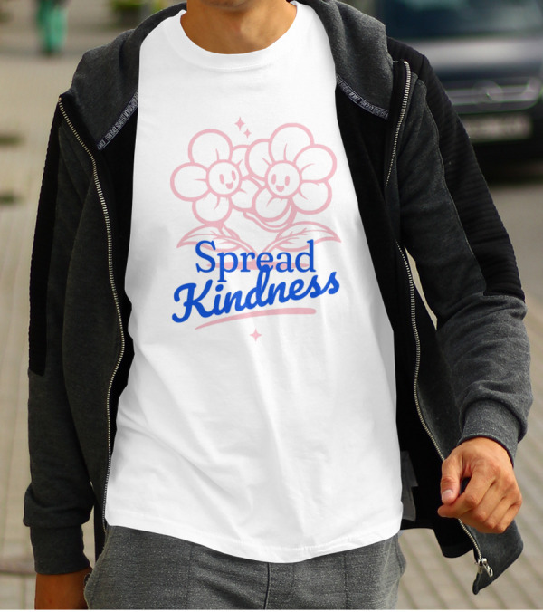 Spread Kindness Cute Smiling Flowers T-Shirt