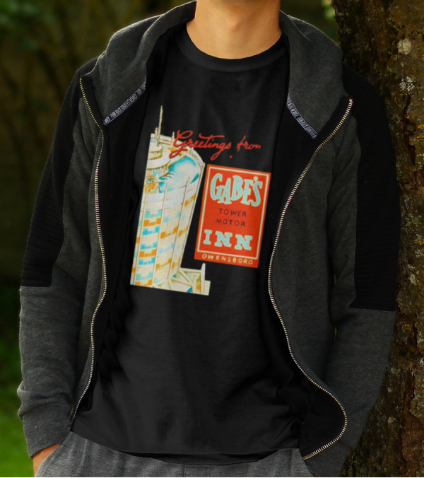 Greetings From Gabe's Tower Motor Inn Owensboro Retro Travel Souvenir T-Shirt