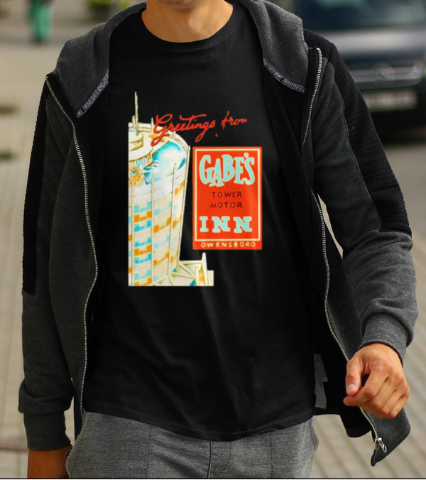 Greetings From Gabe's Tower Motor Inn Owensboro Retro Travel Souvenir T-Shirt