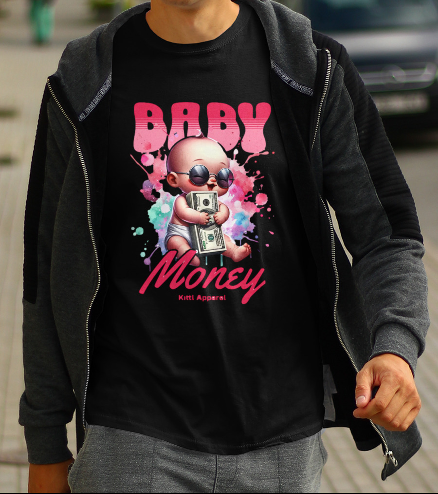 Baby Money Kitti Apparel Sunglasses Color Splash T-Shirt