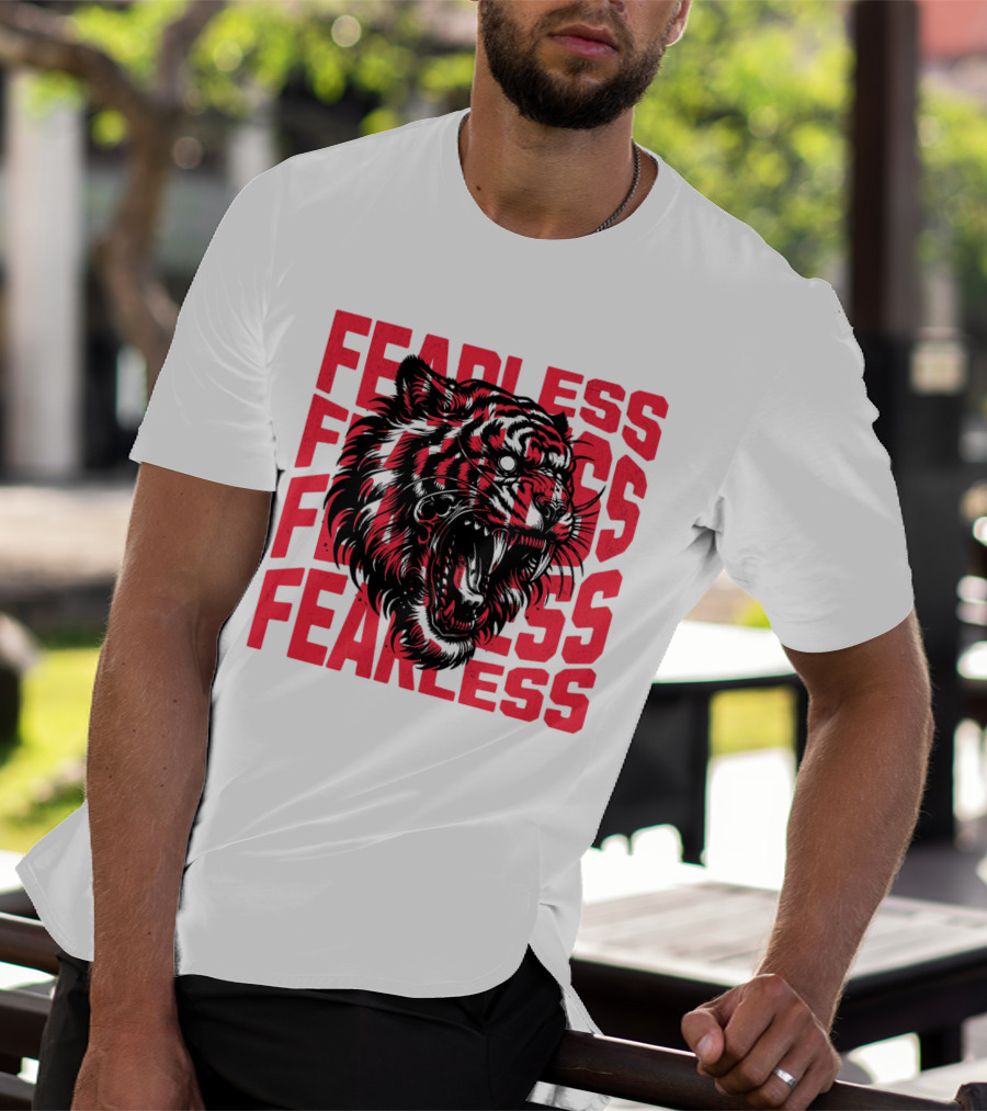 FEARLESS Fearless Tiger Roaring Face T-Shirt