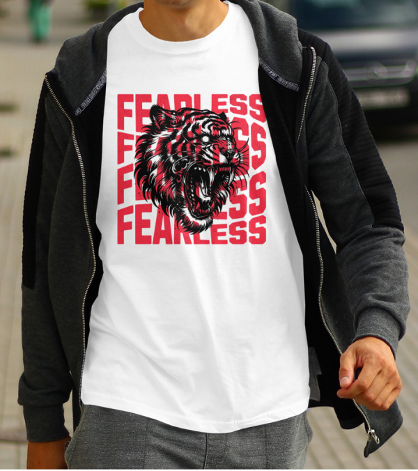 FEARLESS Fearless Tiger Roaring Face T-Shirt