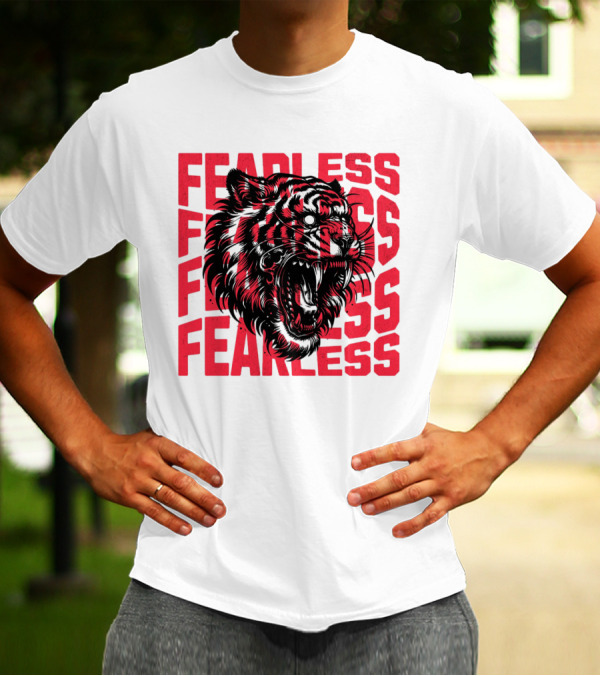 FEARLESS Fearless Tiger Roaring Face T-Shirt