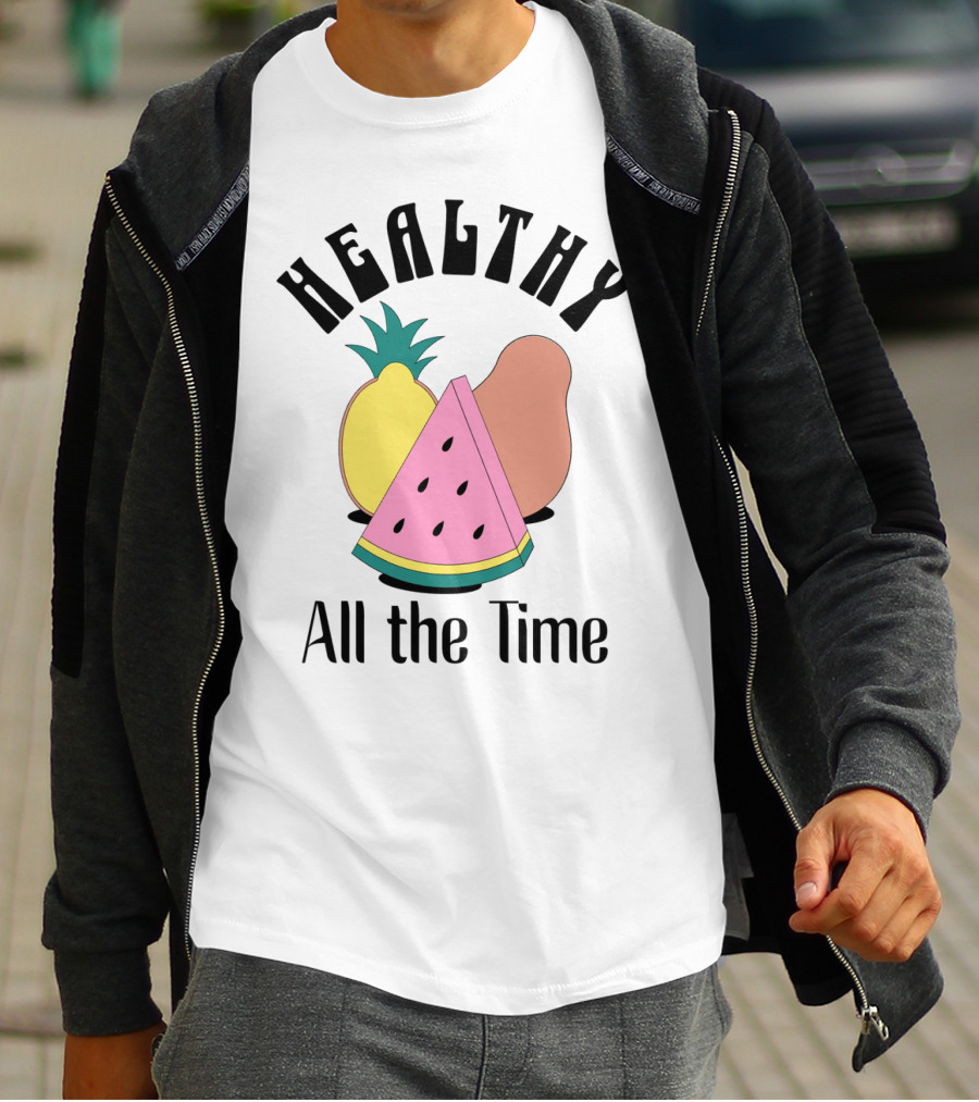 Healthy All The Time Watermelon Lemon Pear T-Shirt