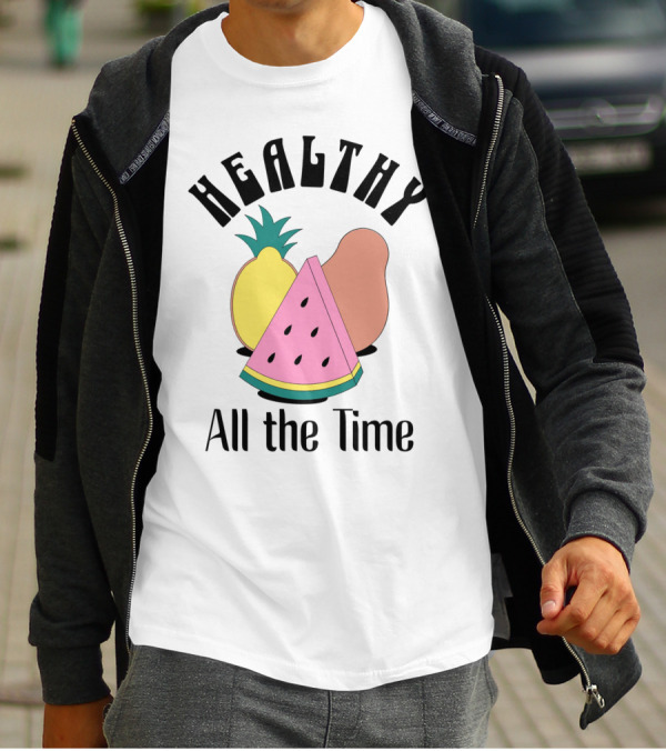 Healthy All The Time Watermelon Lemon Pear T-Shirt