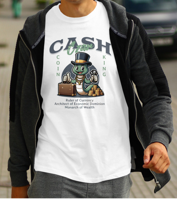 Czar Cash Coin King Ruler Of Currency Architect Of Economic Dominion Monarch Of Wealth T-Shirt