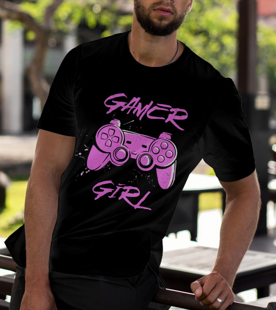 Gamer Girl Pink Controller T-Shirt