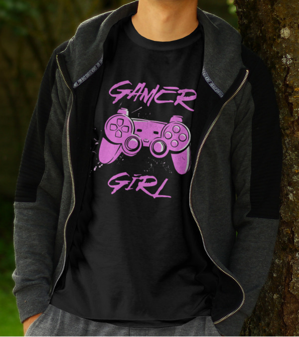 Gamer Girl Pink Controller T-Shirt