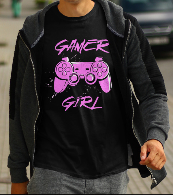 Gamer Girl Pink Controller T-Shirt
