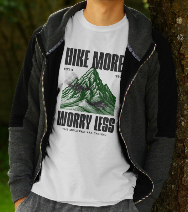 HIKE MORE WORRY LESS ESTD 1992 THE MOUNTAIN ARE CALLING T-Shirt