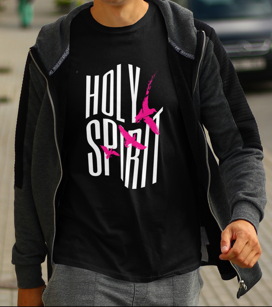 Holy Spirit Pink Birds Streetwear T-Shirt