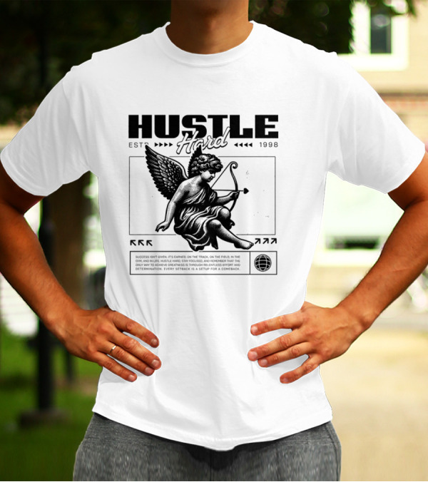 Hustle Hard Angel EST 1998 T-Shirt