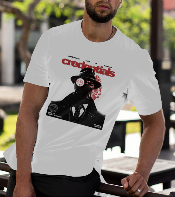 Credentials Underworld Code Of Conduct Keep On Family Interest No Name No Face T-Shirt