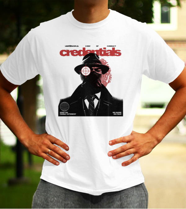 Credentials Underworld Code Of Conduct Keep On Family Interest No Name No Face T-Shirt