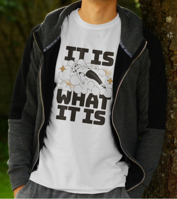 IT IS WHAT IT IS Clouds And Stars Relaxed Figure T-Shirt